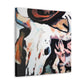 "Cow Skull Expressionism Painting" - Canvas