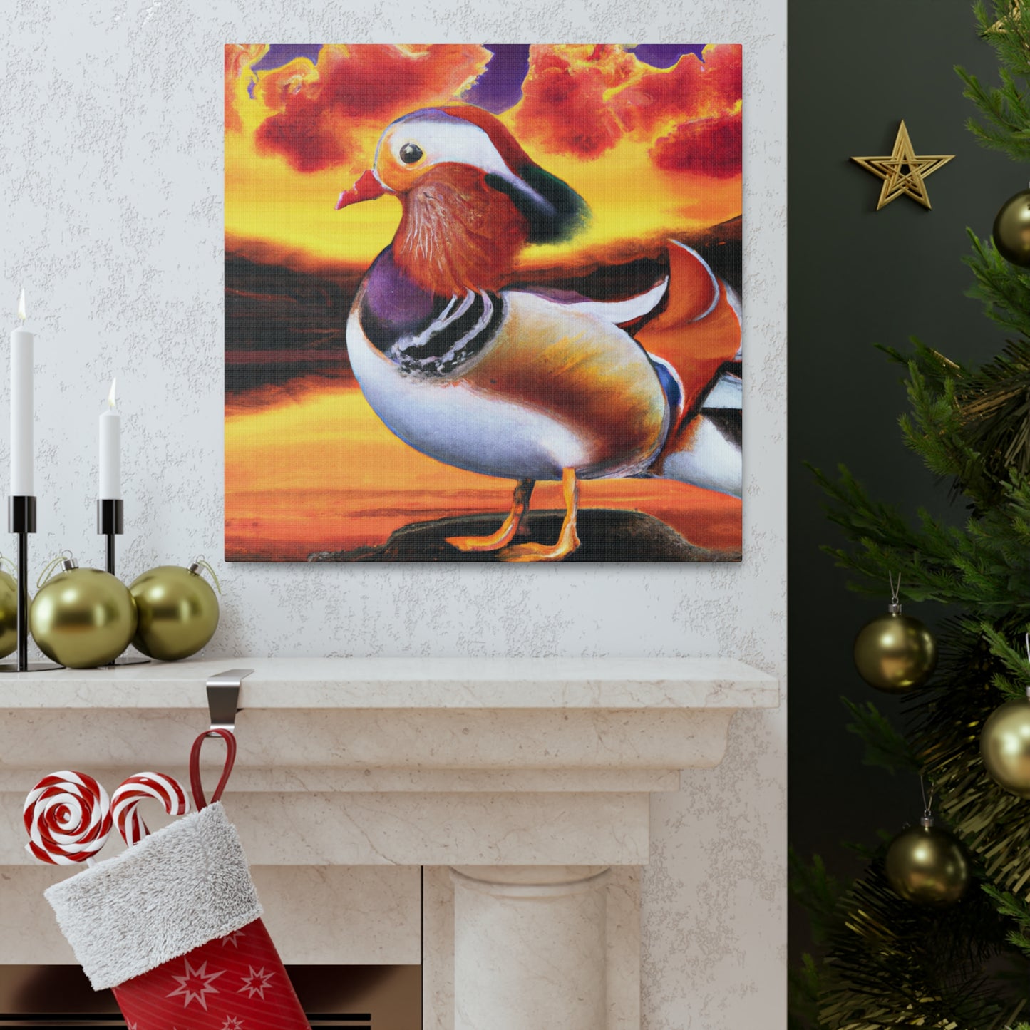 Mandarin Duck Surreality - Canvas