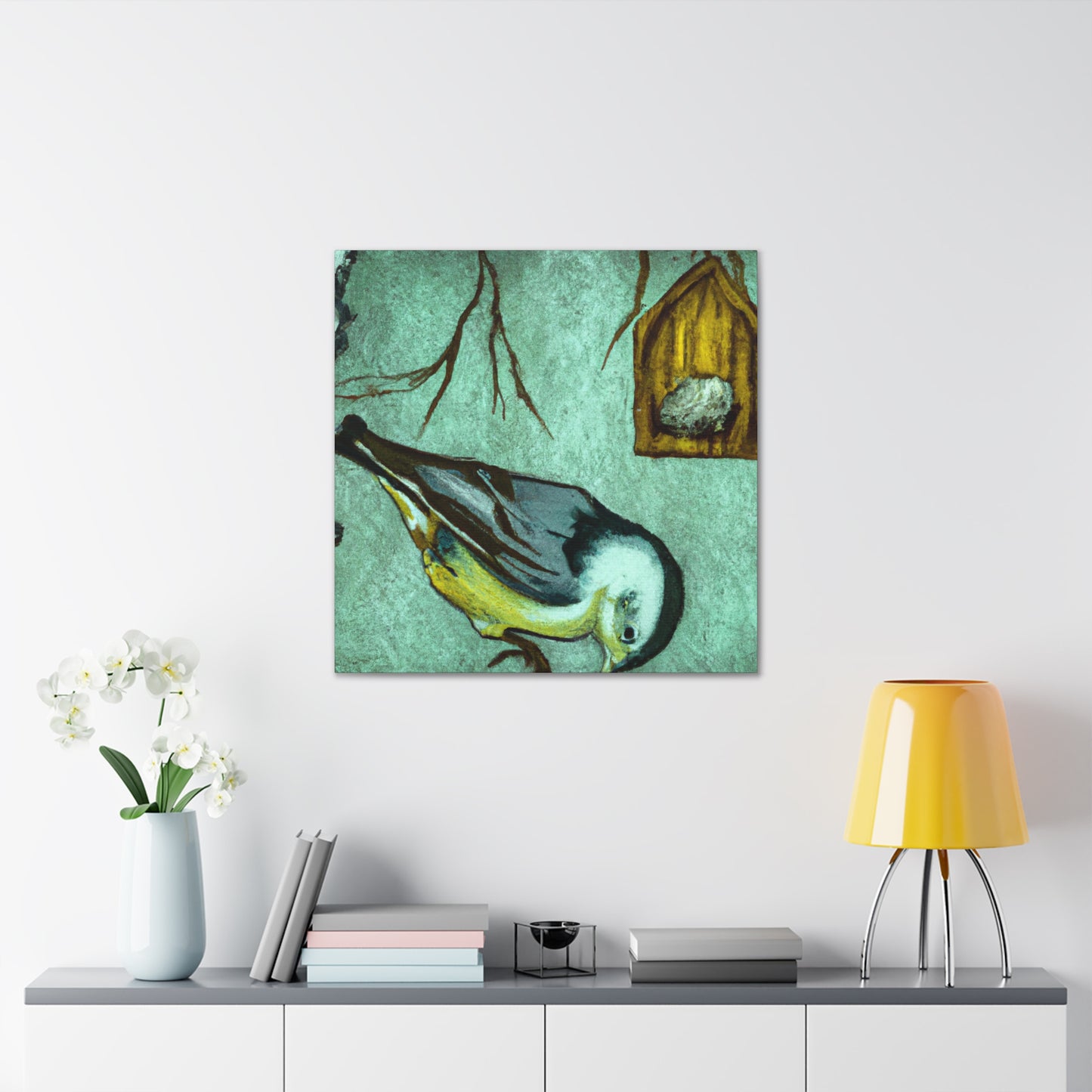 "White Nuthatch Surreality" - Canvas