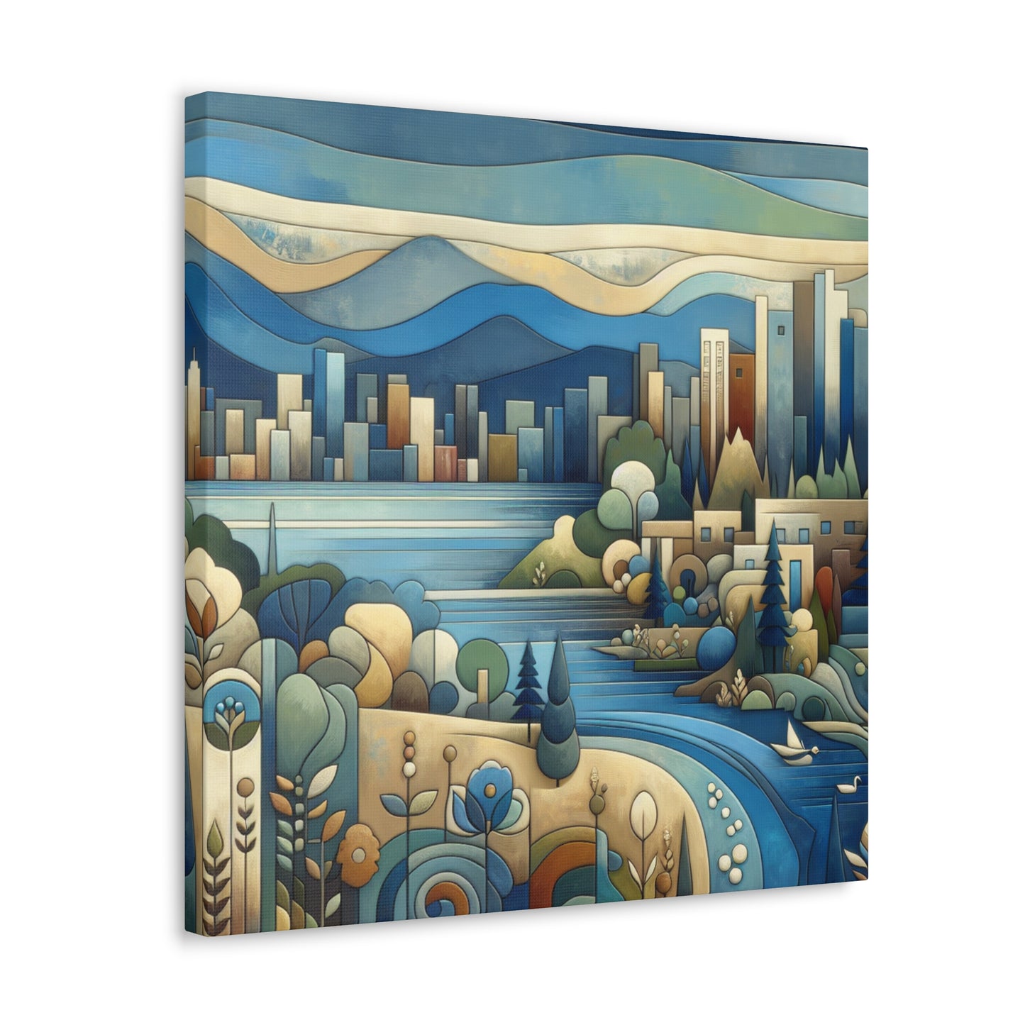 "Enchanting Salt Lake Journey" - Canvas