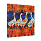 Geese in Flight Sky - Canvas