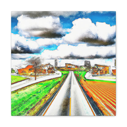 Country Road Reflection - Canvas