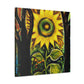 "Radiant Sparkling Sunflower." - Canvas