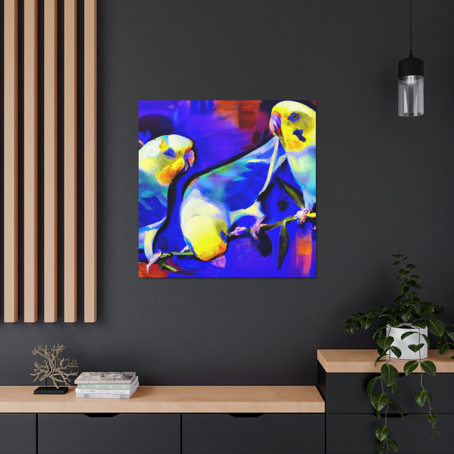 Budgies in Dreamland - Canvas