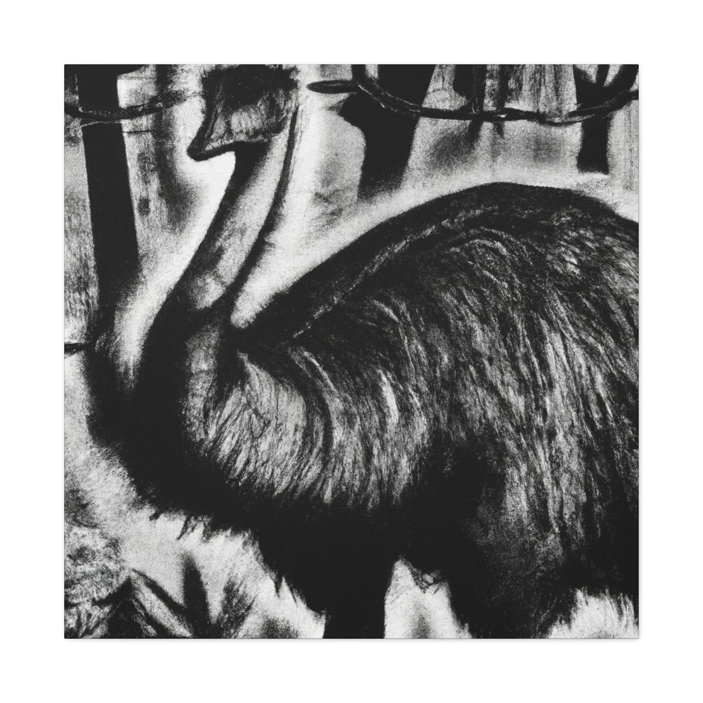 "Emu in Graffiti Art" - Canvas