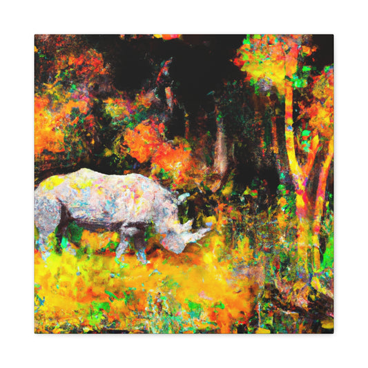 "Rhinoceros In Dreams." - Canvas