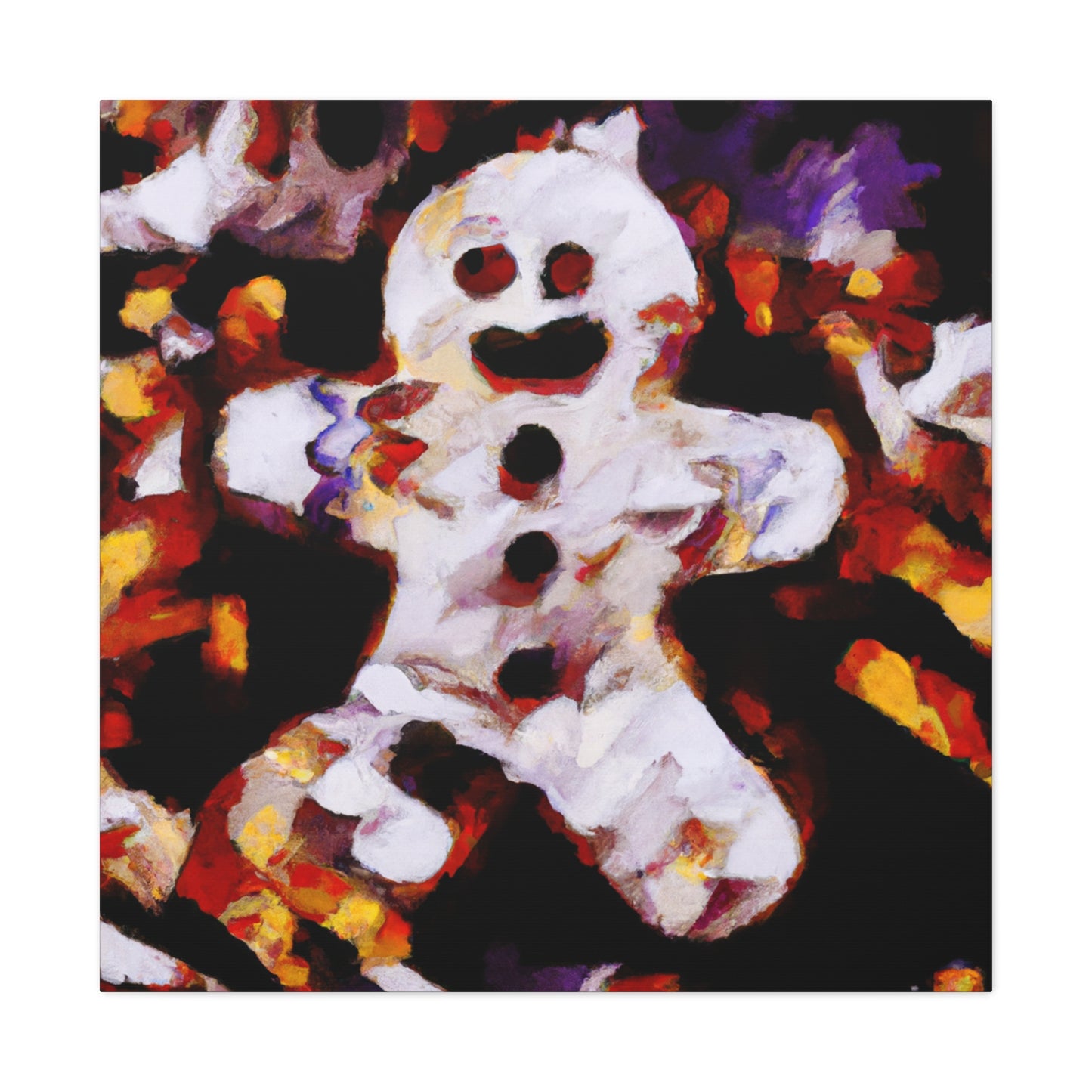 "Gingerbread Man Abstracted" - Canvas