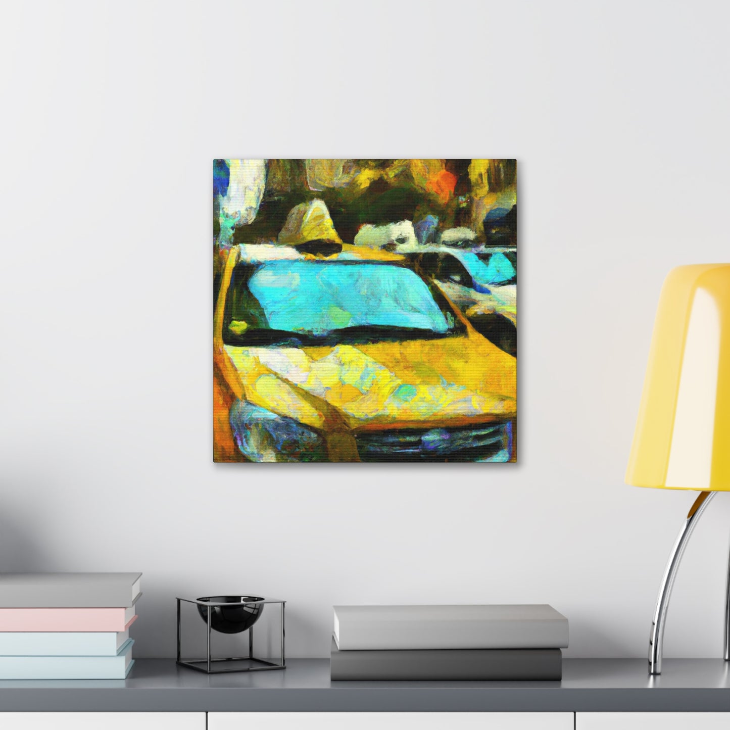 "Taxi at Dusk" - Canvas