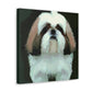 "Joyful Shih Tzu Play" - Canvas