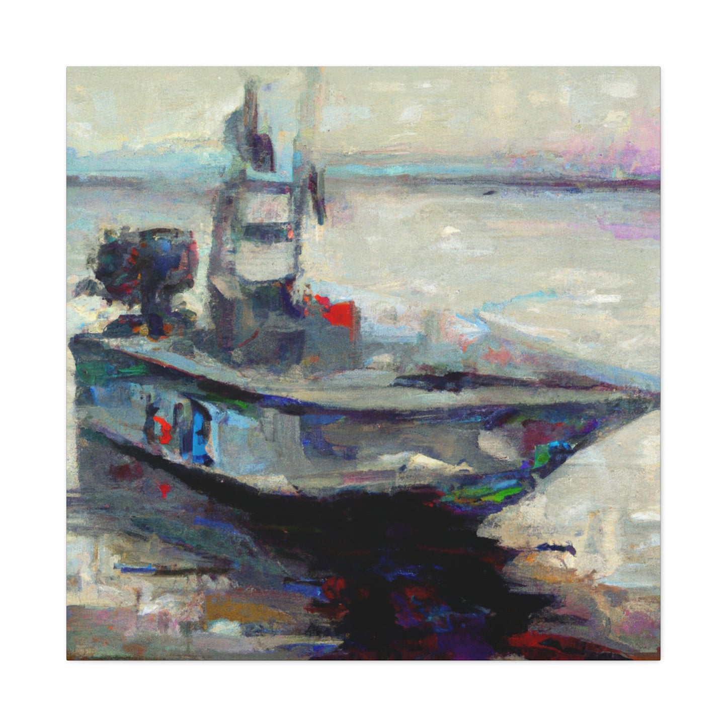 Fishing Boat Expressionism - Canvas