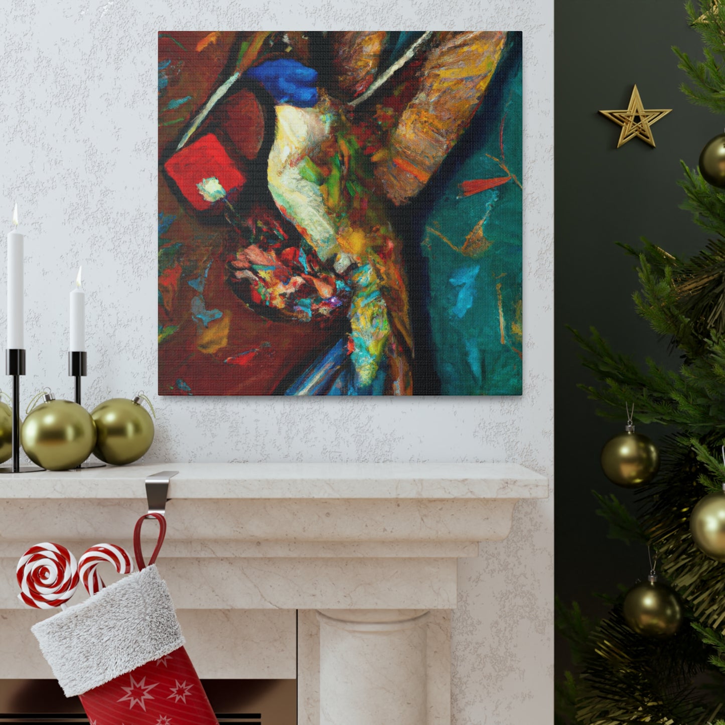 Hummingbird in Flight. - Canvas