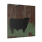 "Black Angus Reflection" - Canvas