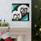 "Shih Tzu in Deco" - Canvas