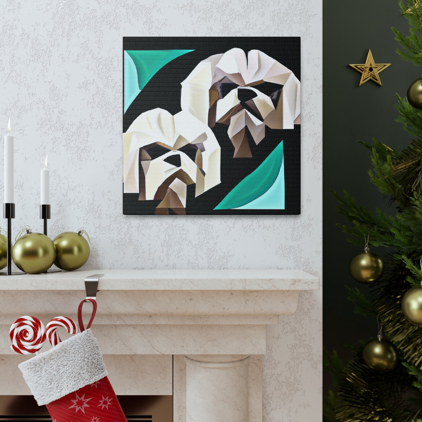 "Shih Tzu in Deco" - Canvas