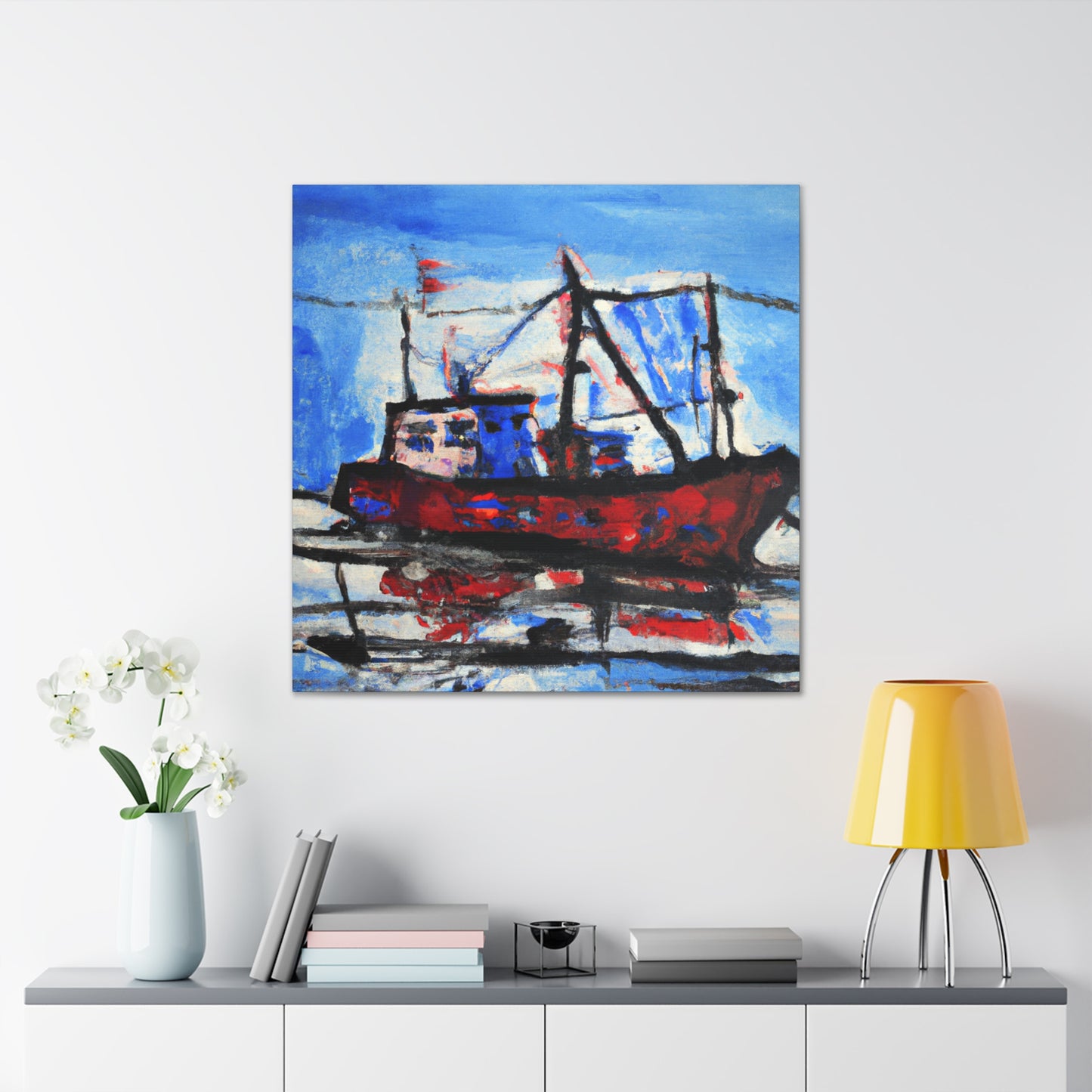 "Fishing Boat Encountering Storm" - Canvas