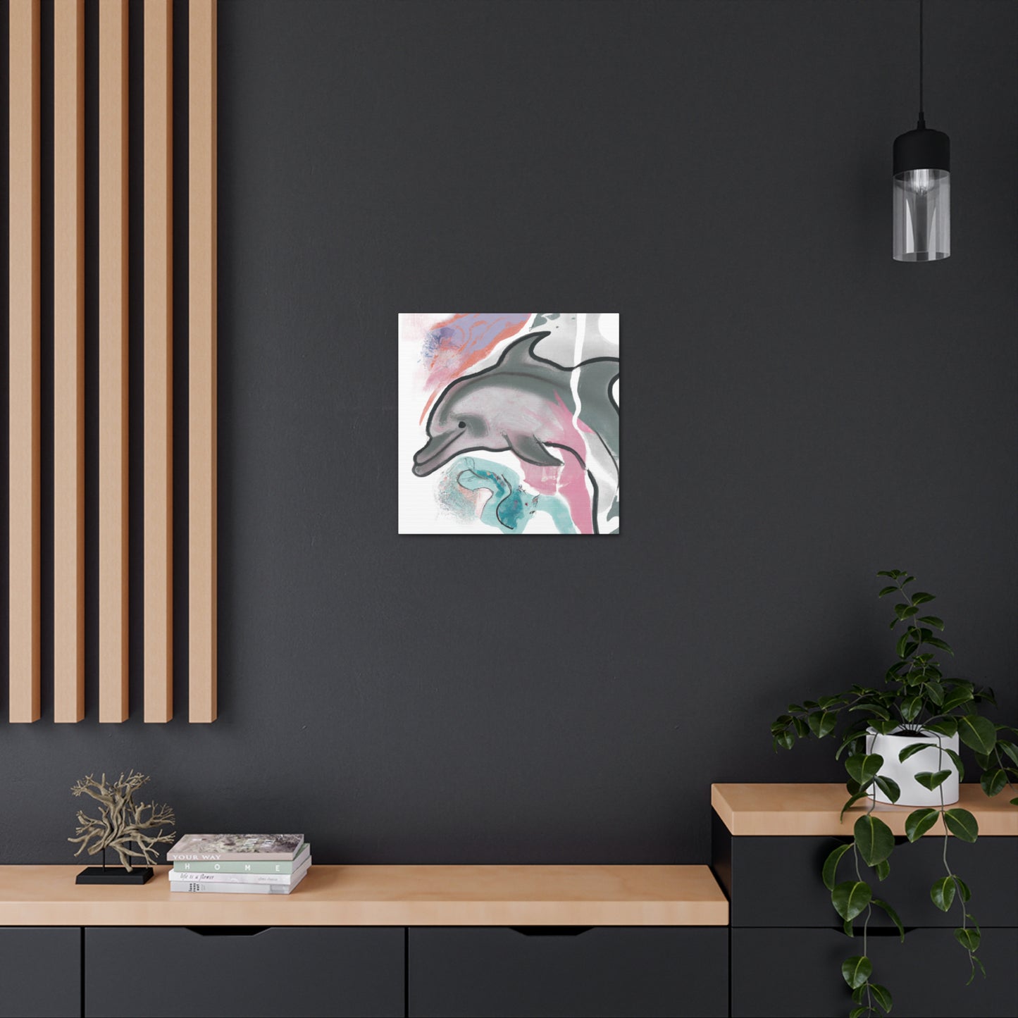 Dolphin Dance Abstraction - Canvas