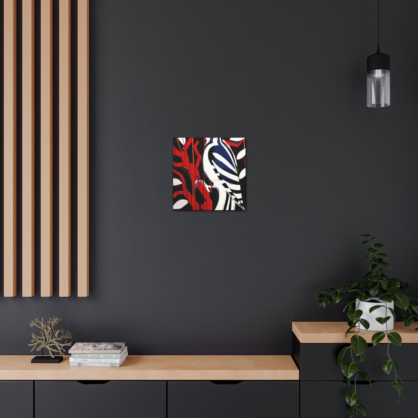 "Downy Woodpecker Deco" - Canvas