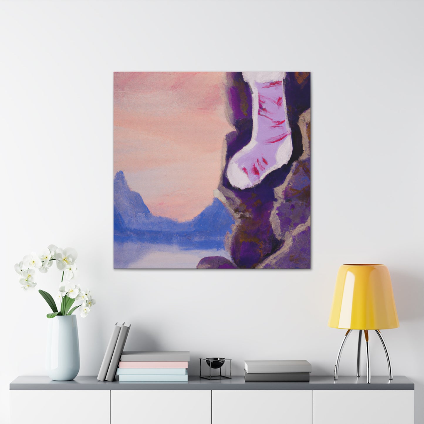 "Stocking in Moonlight Gloom" - Canvas