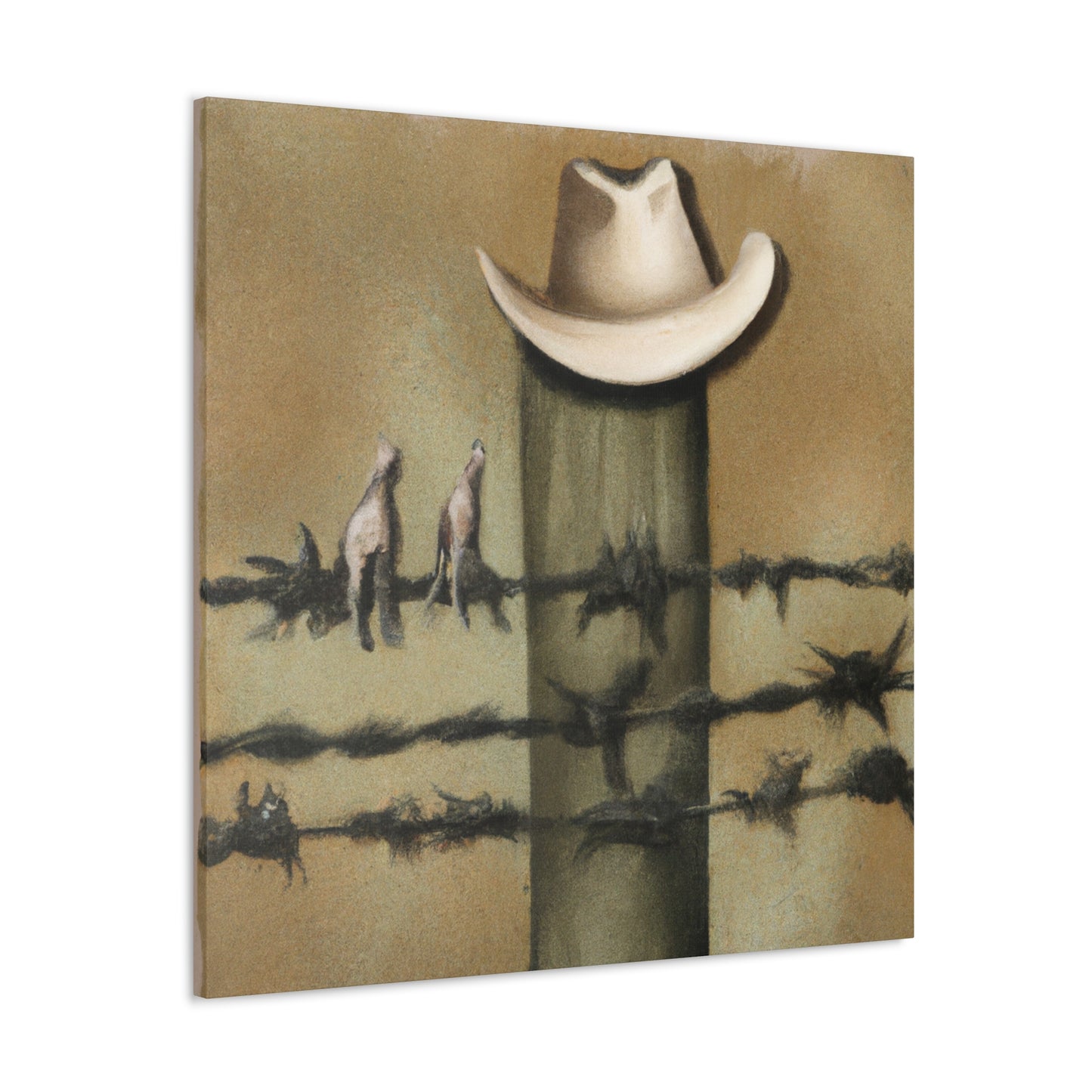 "Barbed Wire Solitude" - Canvas