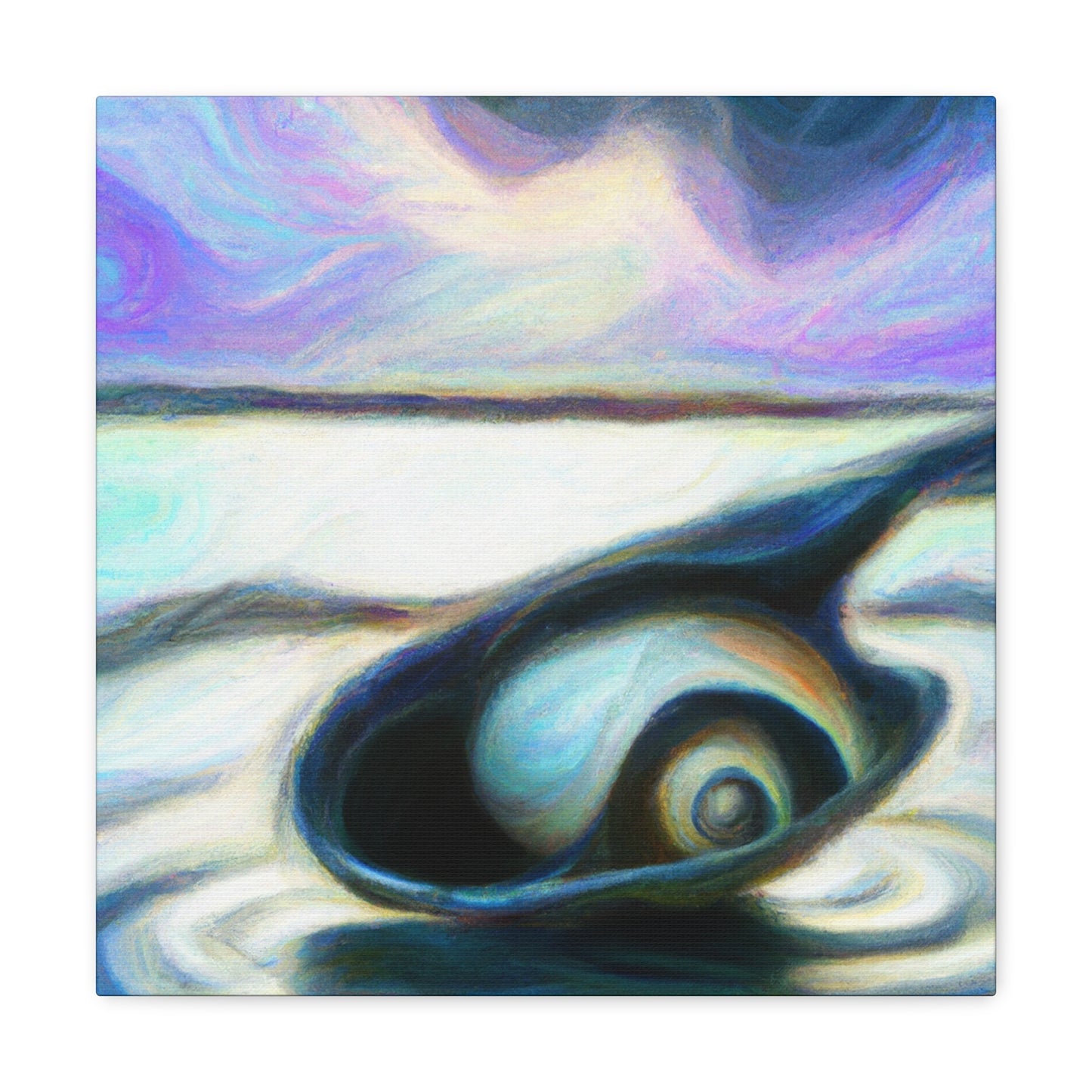 Clam Under Moonlight. - Canvas