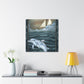 Dolphins at Playful Sunset - Canvas