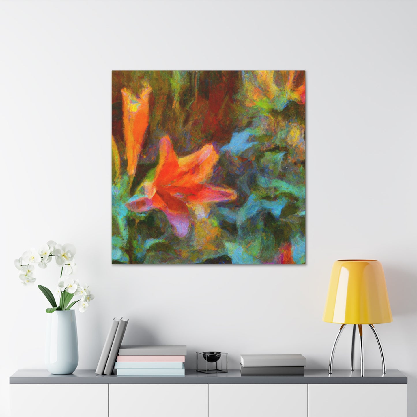 Lilies in Impressionism - Canvas