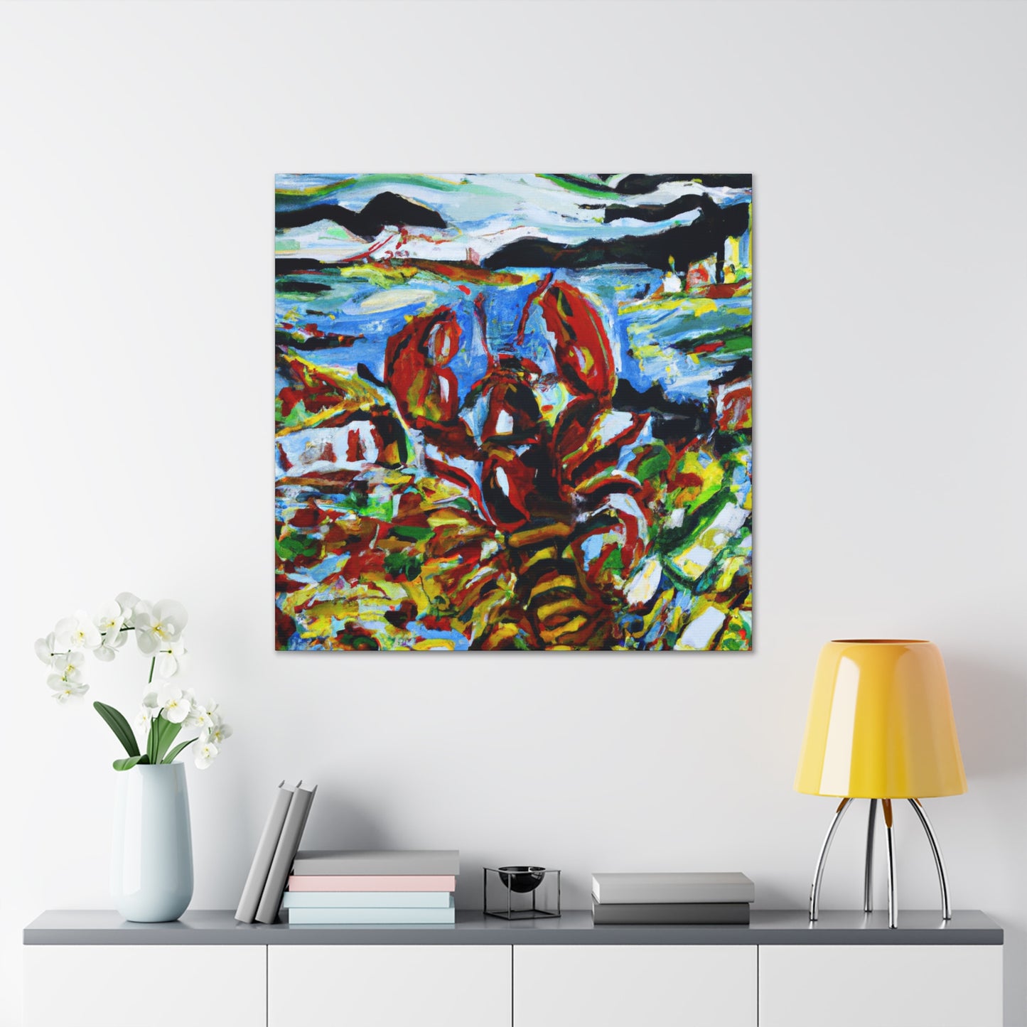 Lobster's Expressionistic Form - Canvas