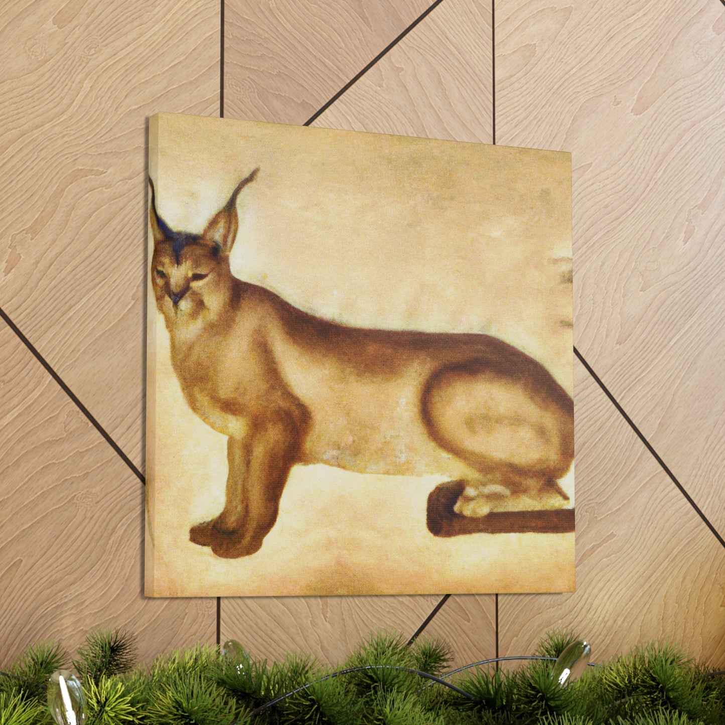 "Caracal in Art Deco" - Canvas