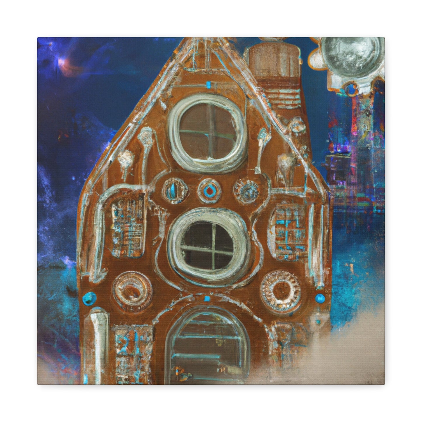 Gingerbread Steampunk Mansion - Canvas