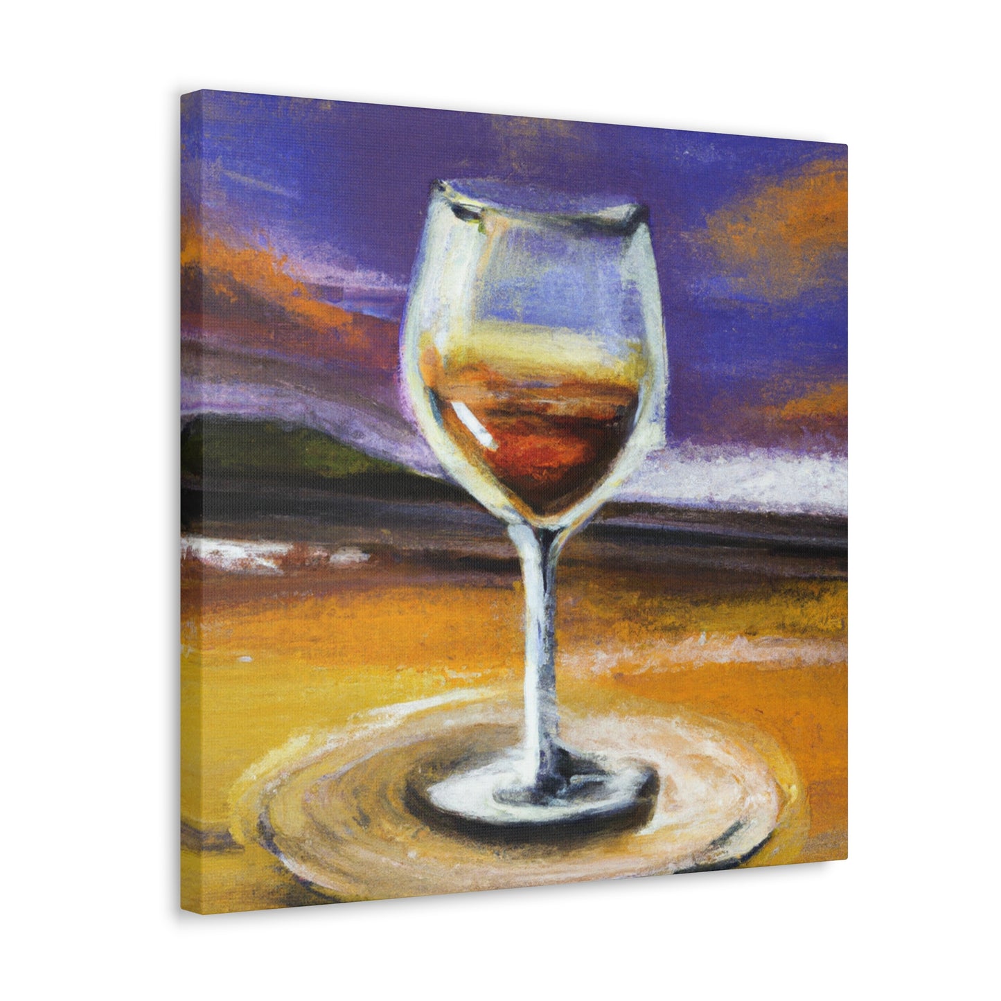 "Wine Glass by Moonlight" - Canvas