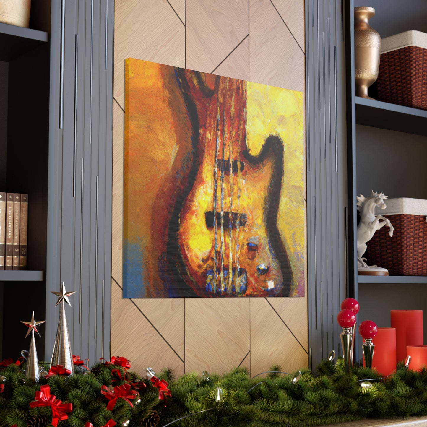 "Bass Guitar Impressionism" - Canvas