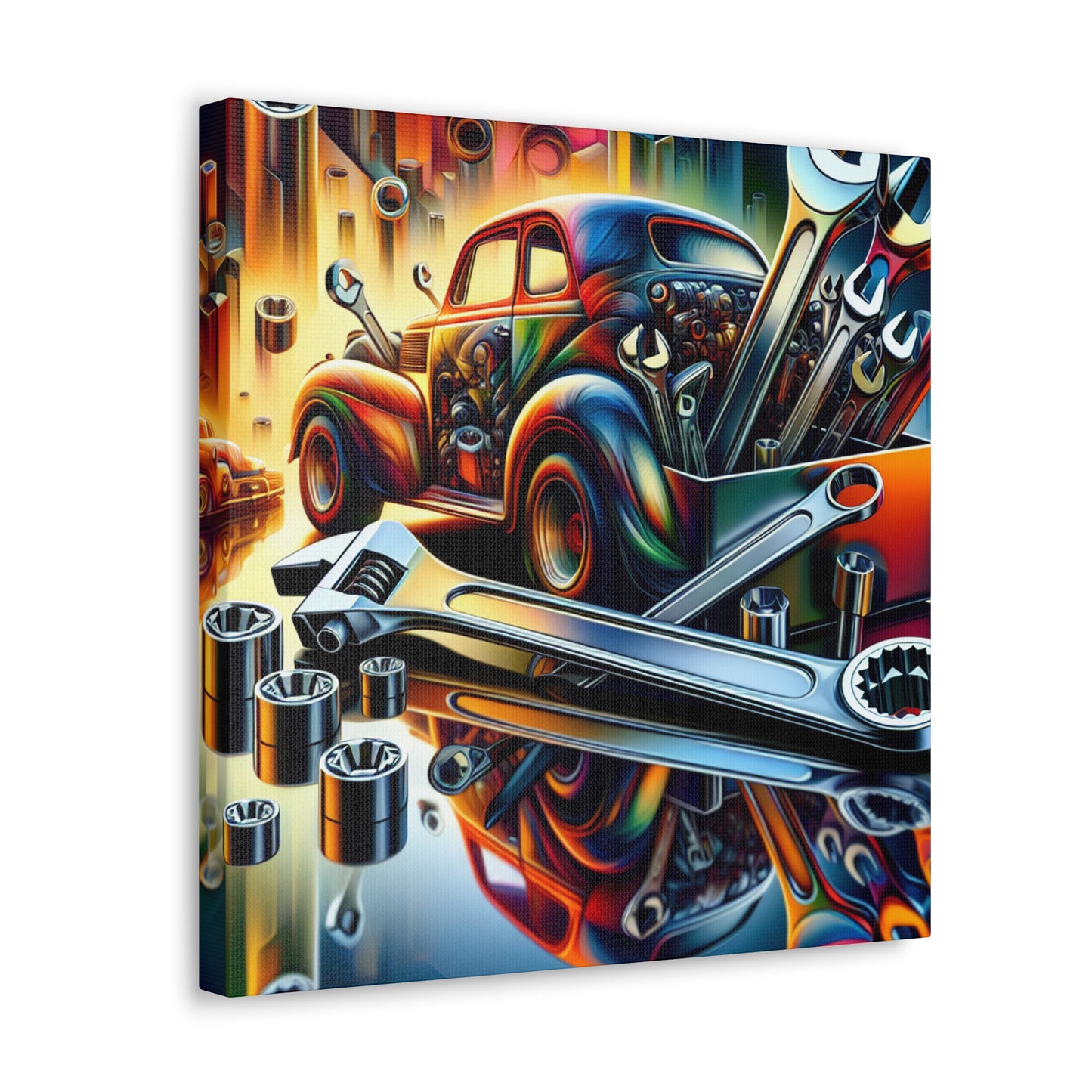 "Industrial Assemblage Awakening" - Canvas