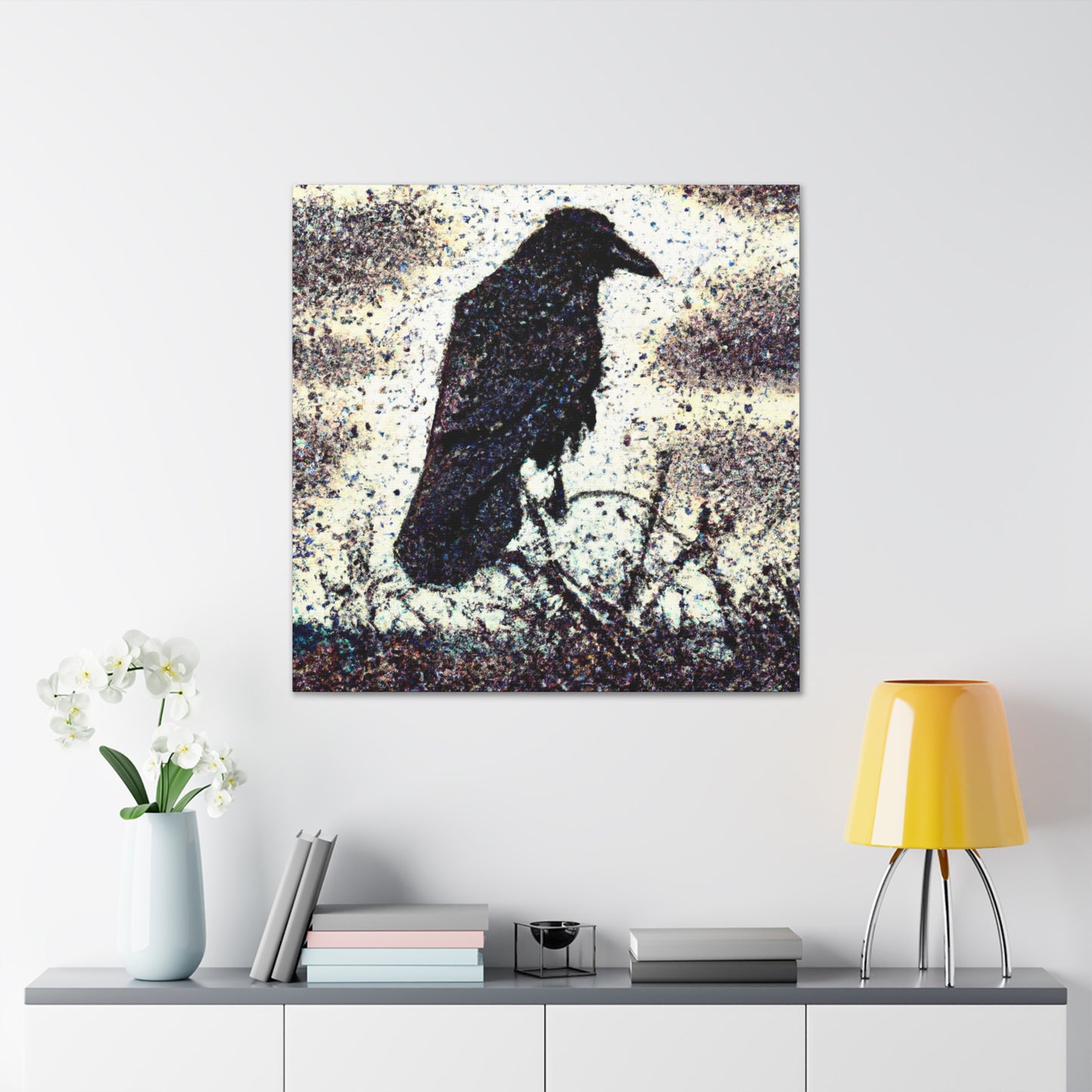 American Crow Mosaic - Canvas