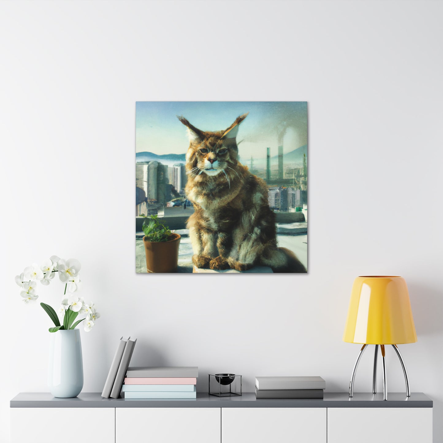 "Feline Hyperrealism Bliss" - Canvas