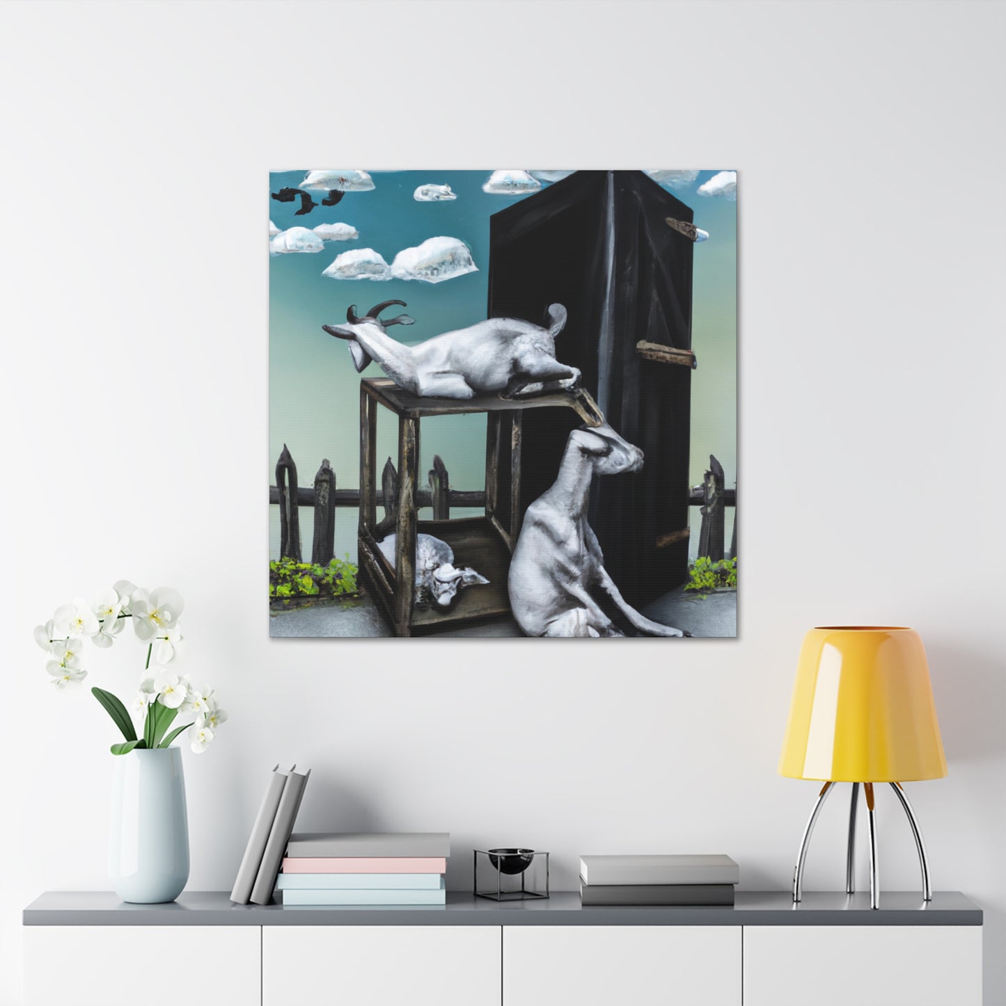 Goat's Surreal Dream - Canvas