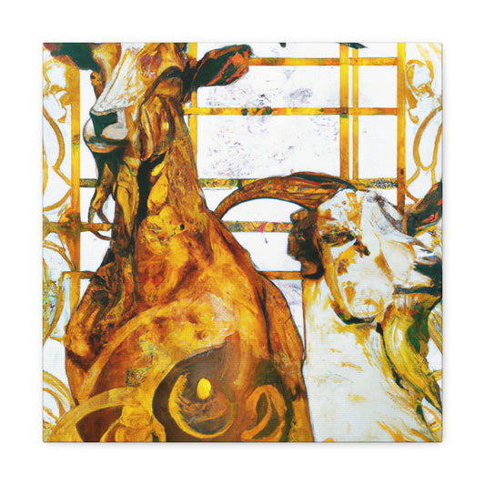 Goat in Art Deco - Canvas