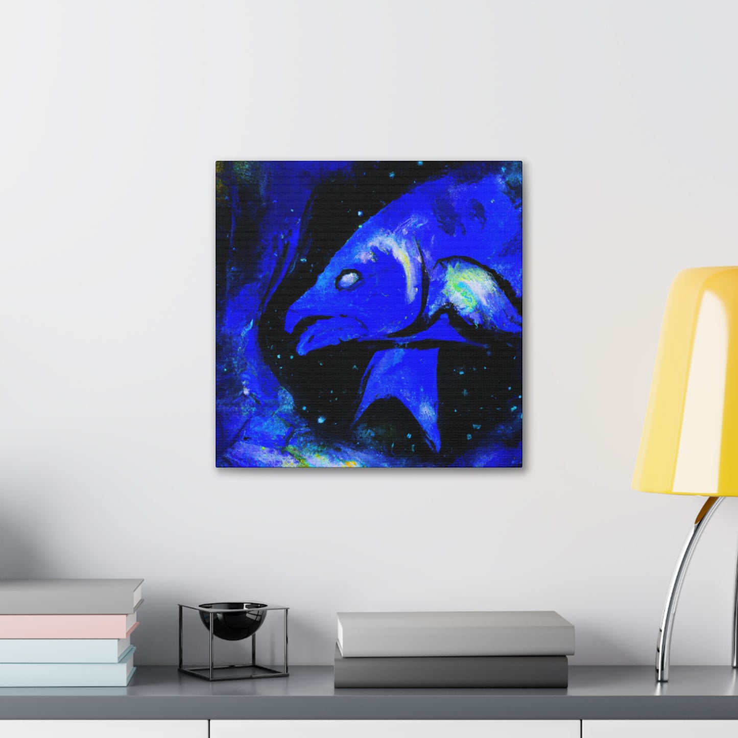 "Walleye Under Moonlight" - Canvas