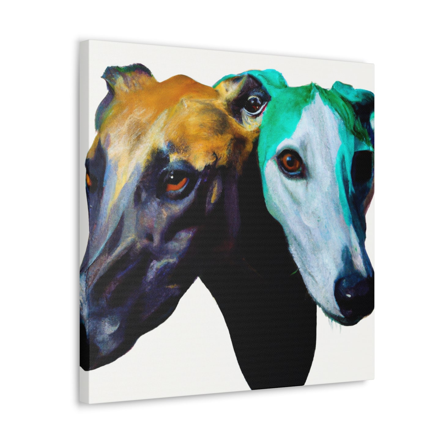 "Greyhound Graceful Gaze" - Canvas