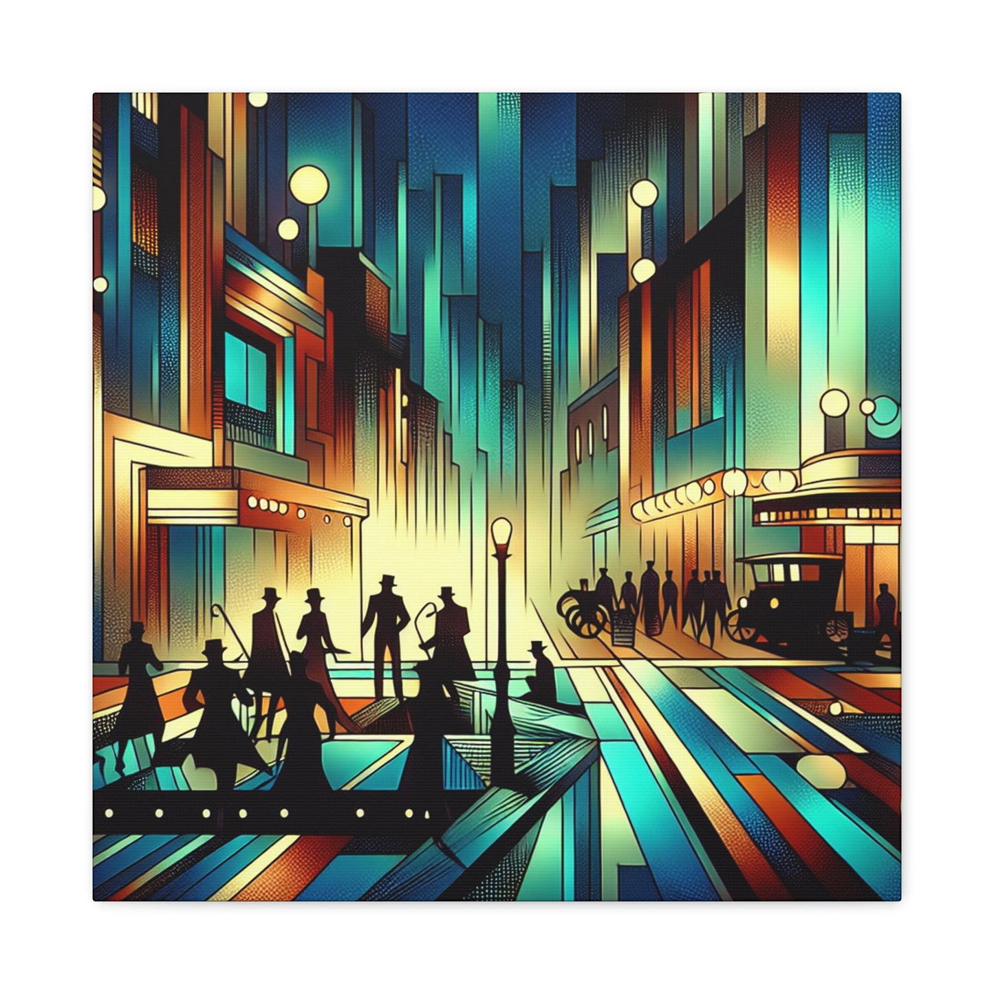 Whimsical City Melodies - Canvas