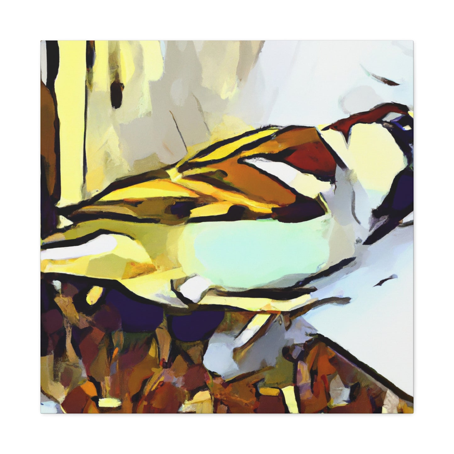 House Sparrow Abstraction - Canvas