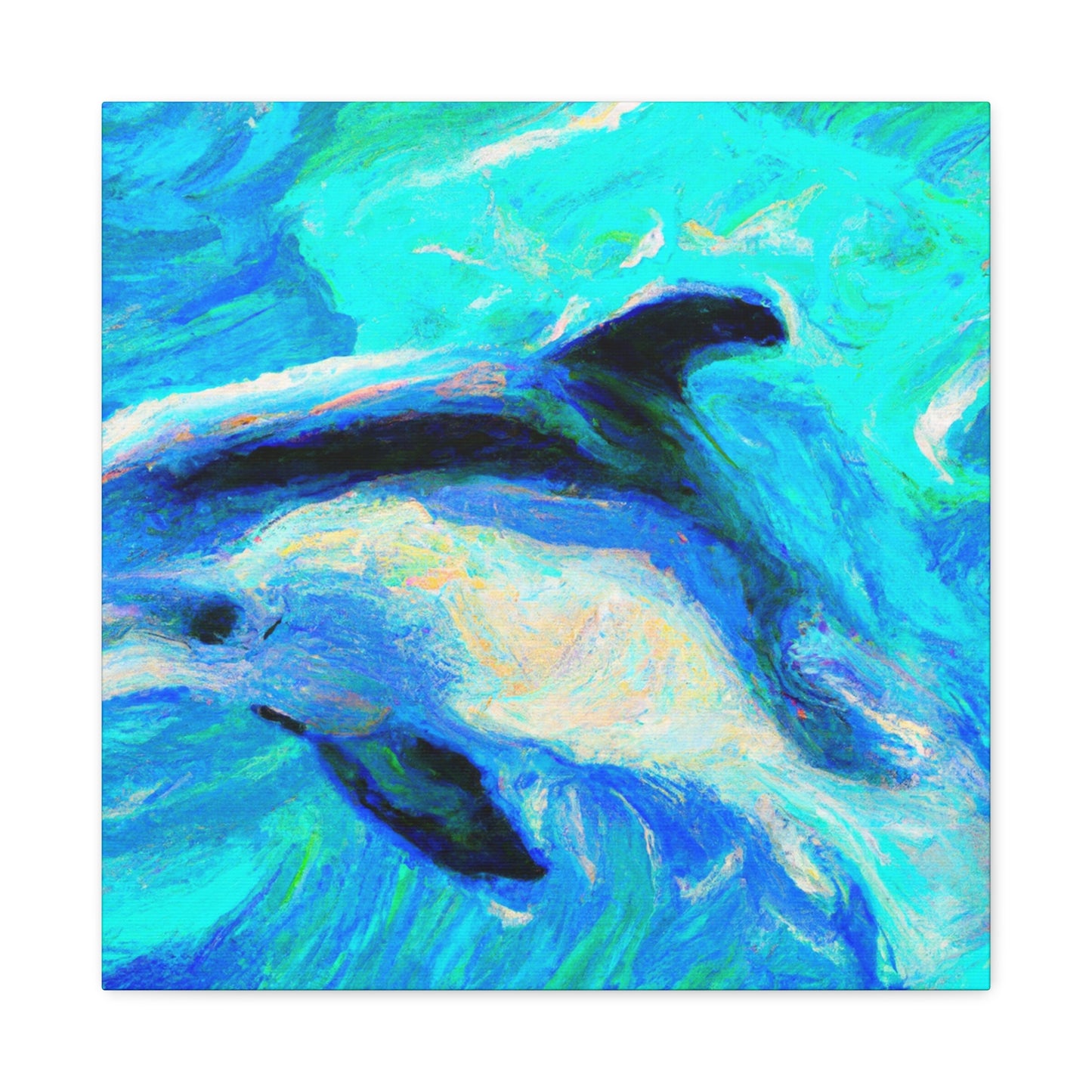 Dolphins at Playtime - Canvas