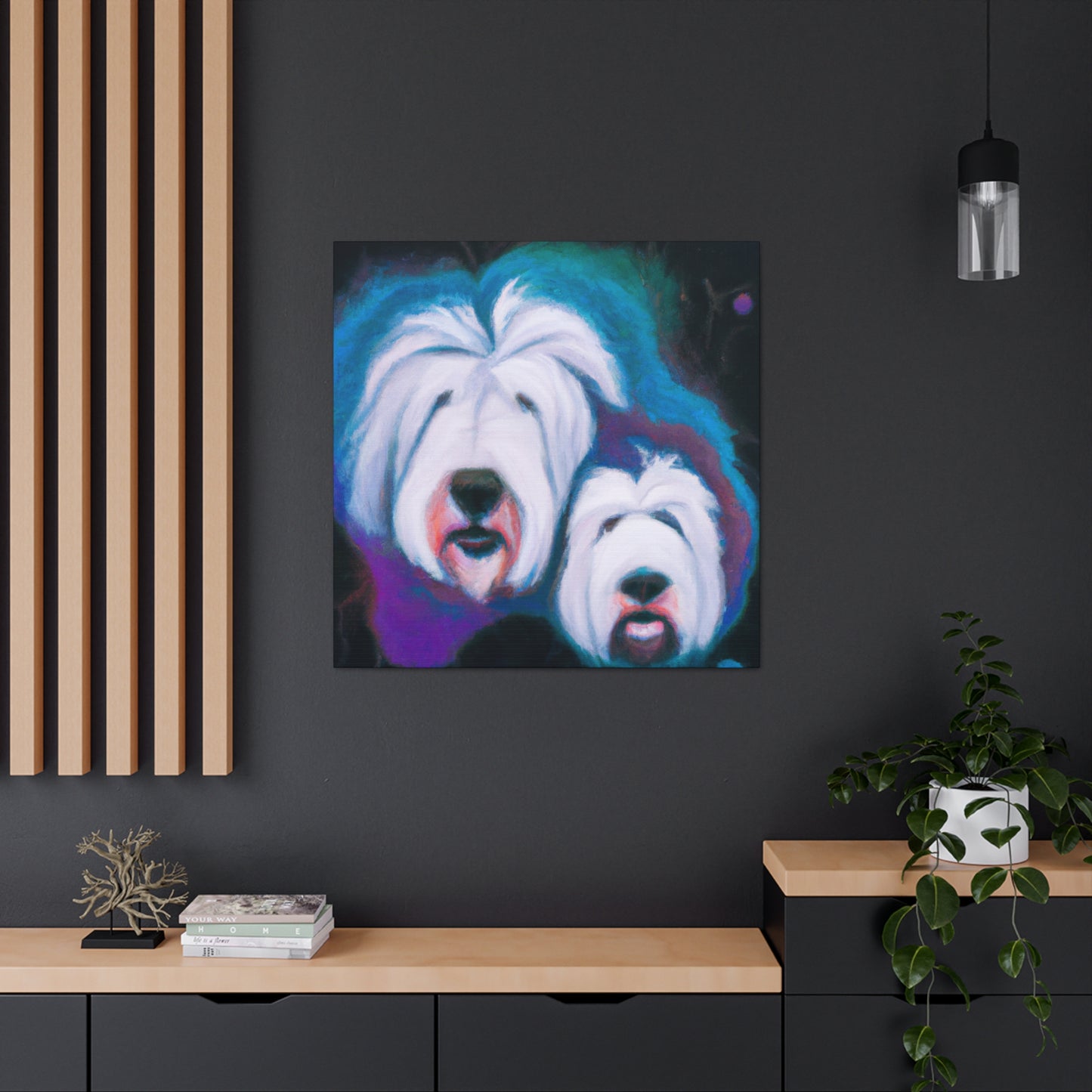 "Surreal Old English Sheepdog". - Canvas