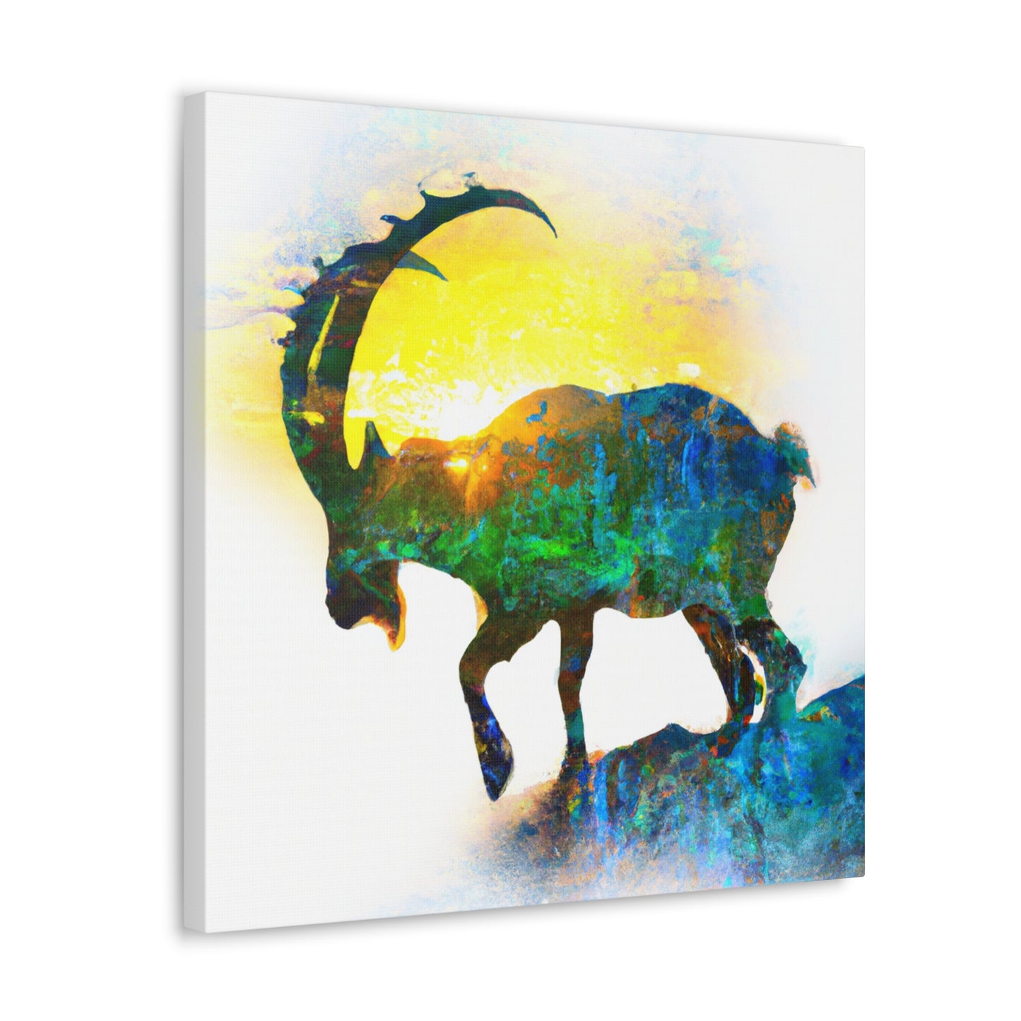 Ibex In Mountainscape - Canvas