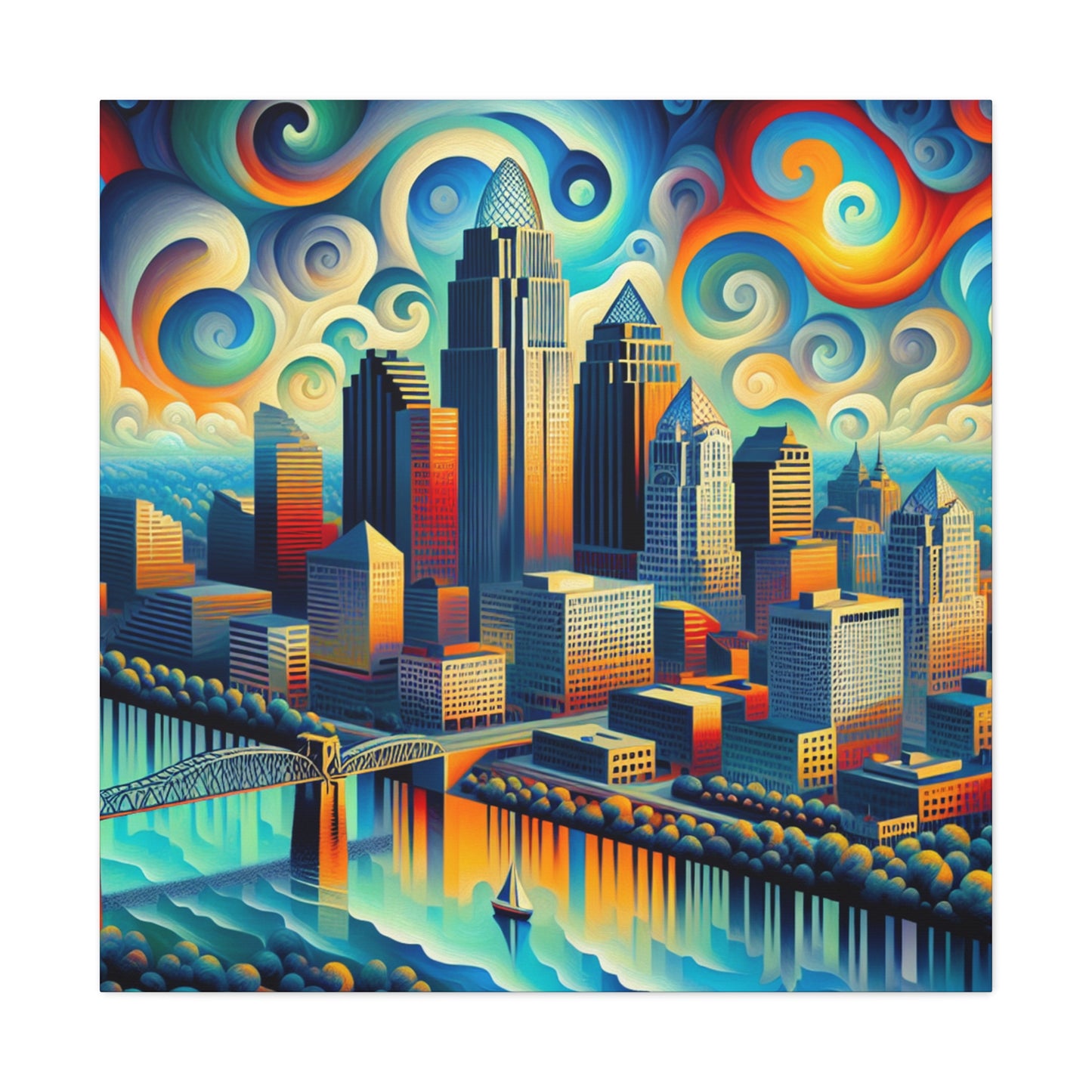 "Enigmatic Echoes of Cincinnati" - Canvas