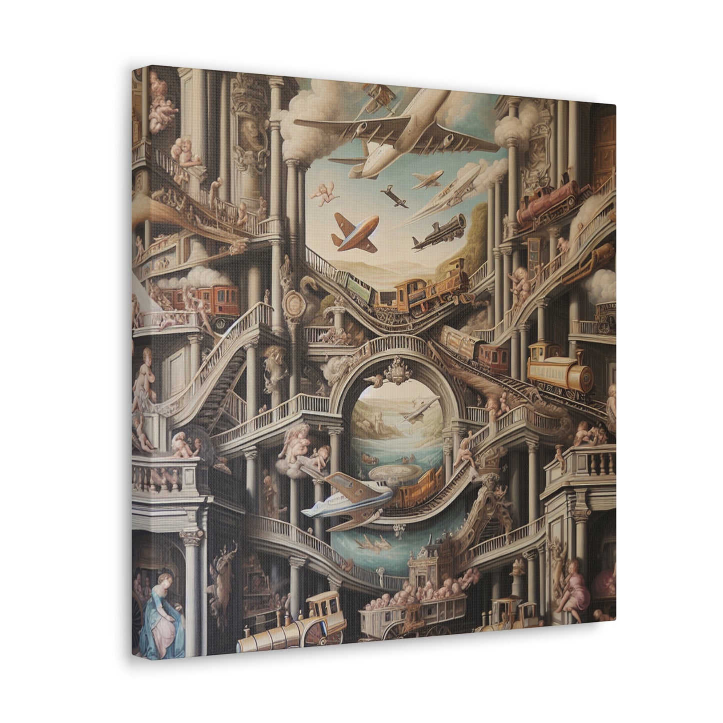 "Whimsical Transcendence: A Baroque Fusion" - Canvas