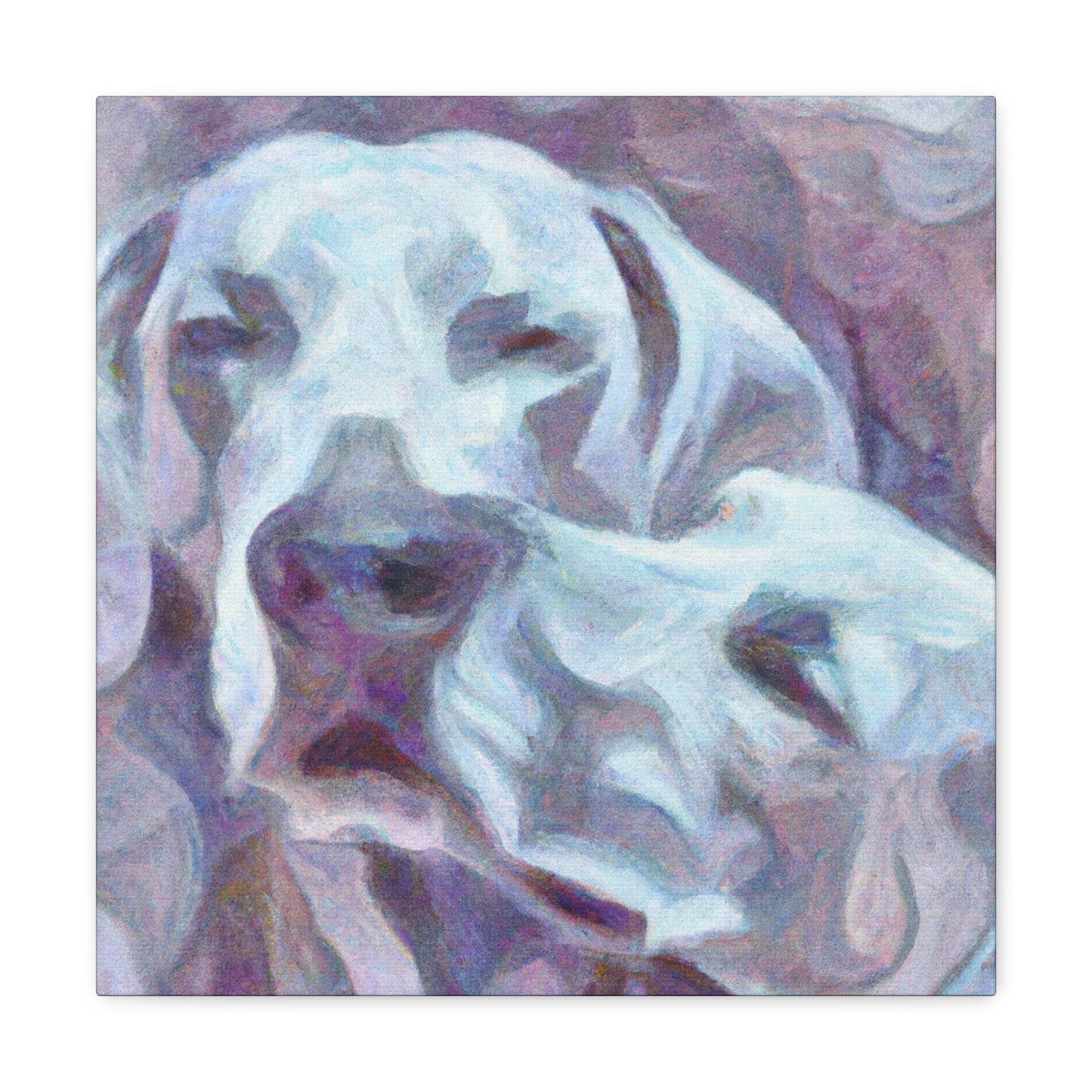 "Weimaraner In Impressionism" - Canvas