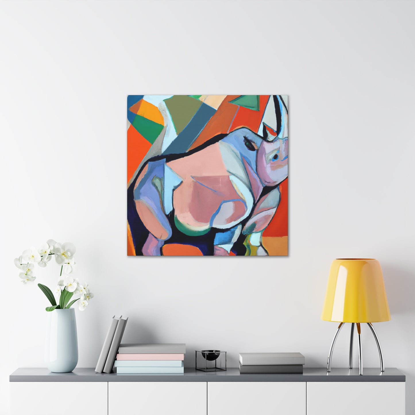 Indian Rhinoceros Melody - Canvas