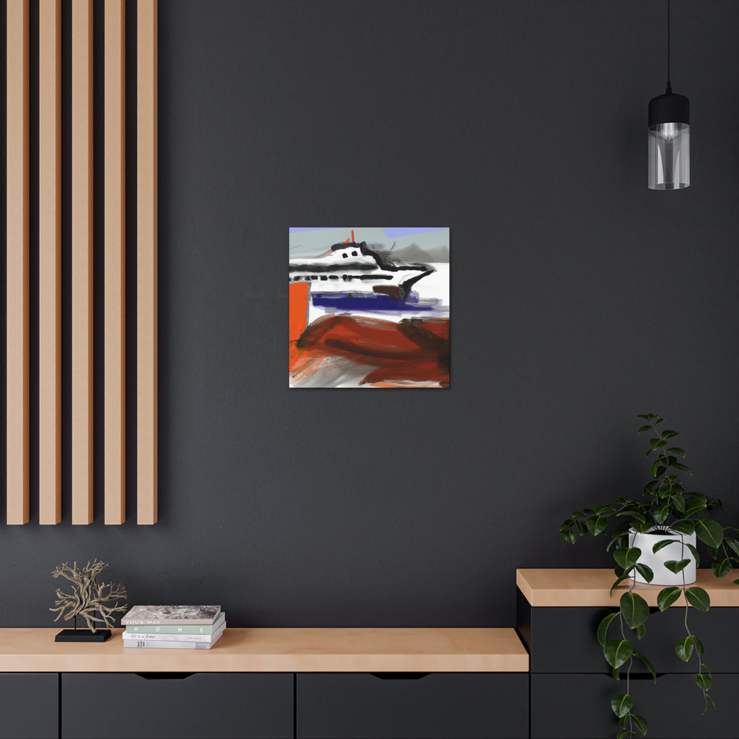 Ferry on the Horizon - Canvas