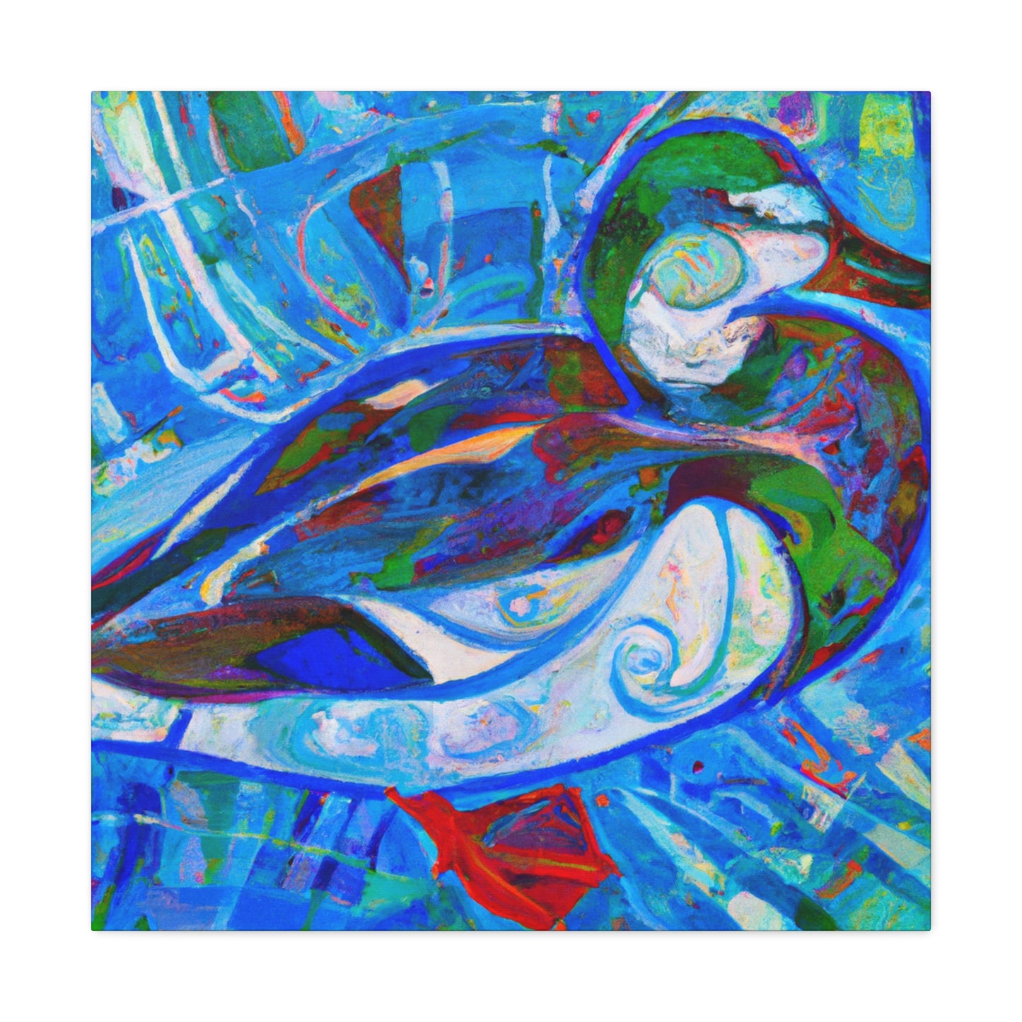 "Mallard on Reflection Pond" - Canvas