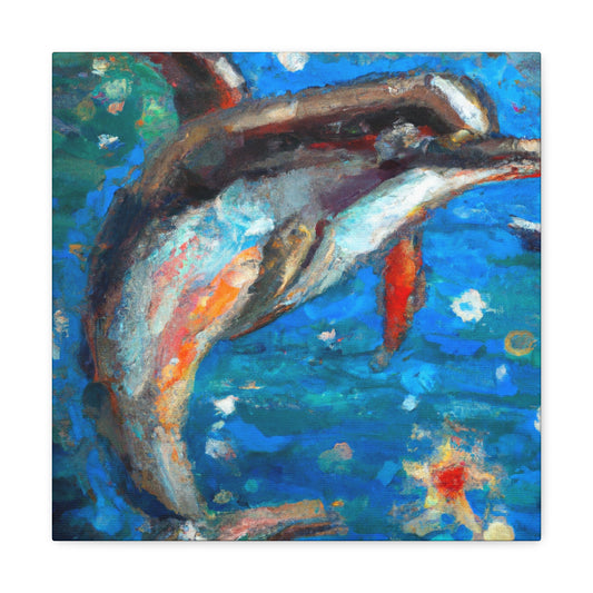 "Dolphin in Impressionism" - Canvas